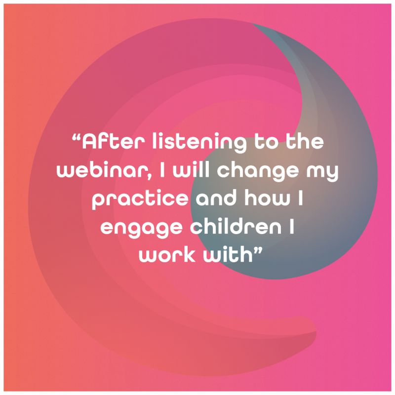 Thank you to everyone who attended our webinar last week. We explored methods &amp; tools that support positive engagement with children, young people &amp; children with disabilities or communication difficulties. 

Resource packs will be landing in inboxes this week so keep an eye out!