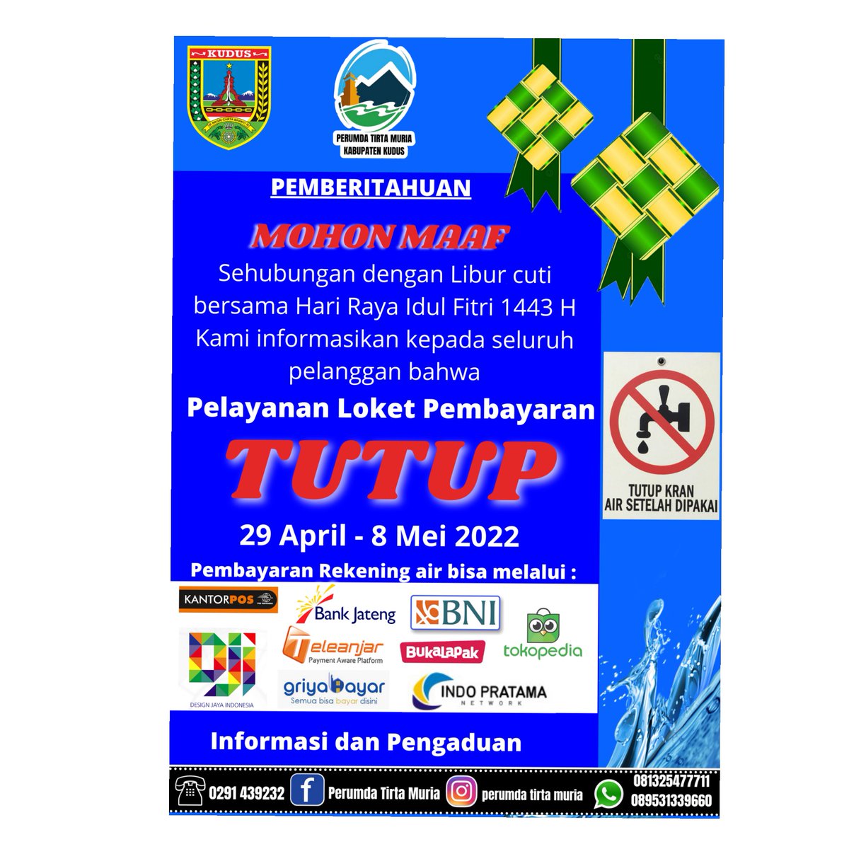 PERUMDA TIRTA MURIA (@pdamkabkudus) on Twitter photo 