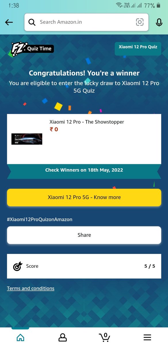 AkashBhullar4's tweet photo. Let's play a quiz on #amazonin and have an chance to win #Xiaomi12Pro5G #Xiaomi12Pro5GQuiz https://t.co/vReP02lQdu