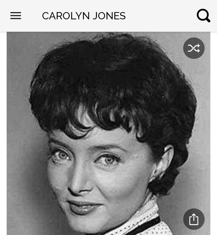 Happy birthday to this great actress.  Happy birthday to Carolyn Jones A.K.A. Morticia Adams 