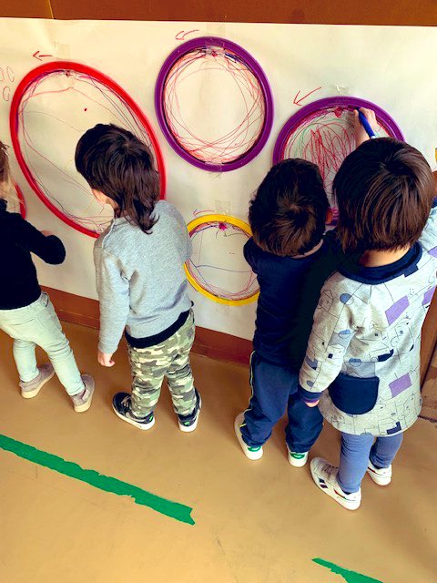 Escola_Agulla's tweet photo. #P3 #EI ha treballat el cercle ⭕️ tot experimentant amb material divers i el propi cos 🧒🏼👦🏻👧🏾.

#ieagulla #aprenentatges https://t.co/rFFeoZdTbx