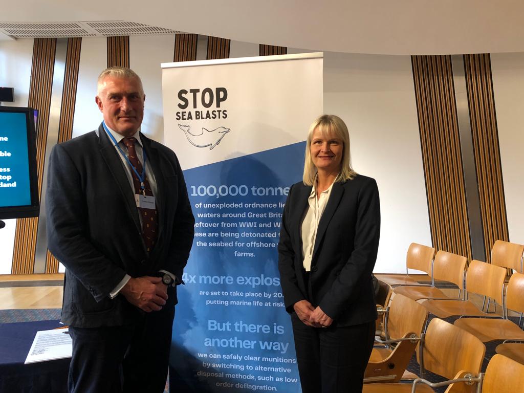 Fascinating to meet with <a href="/JoannaLumleyUK/">Dame Joanna Lumley</a>'s <a href="/StopSeaBlasts/">Stop Sea Blasts</a> campaign. There are 100,000 tonnes of unexploded ordnance in UK waters left over after WW1 and WW2 which need to be cleared but we must do it in a way that does not endanger marine species.