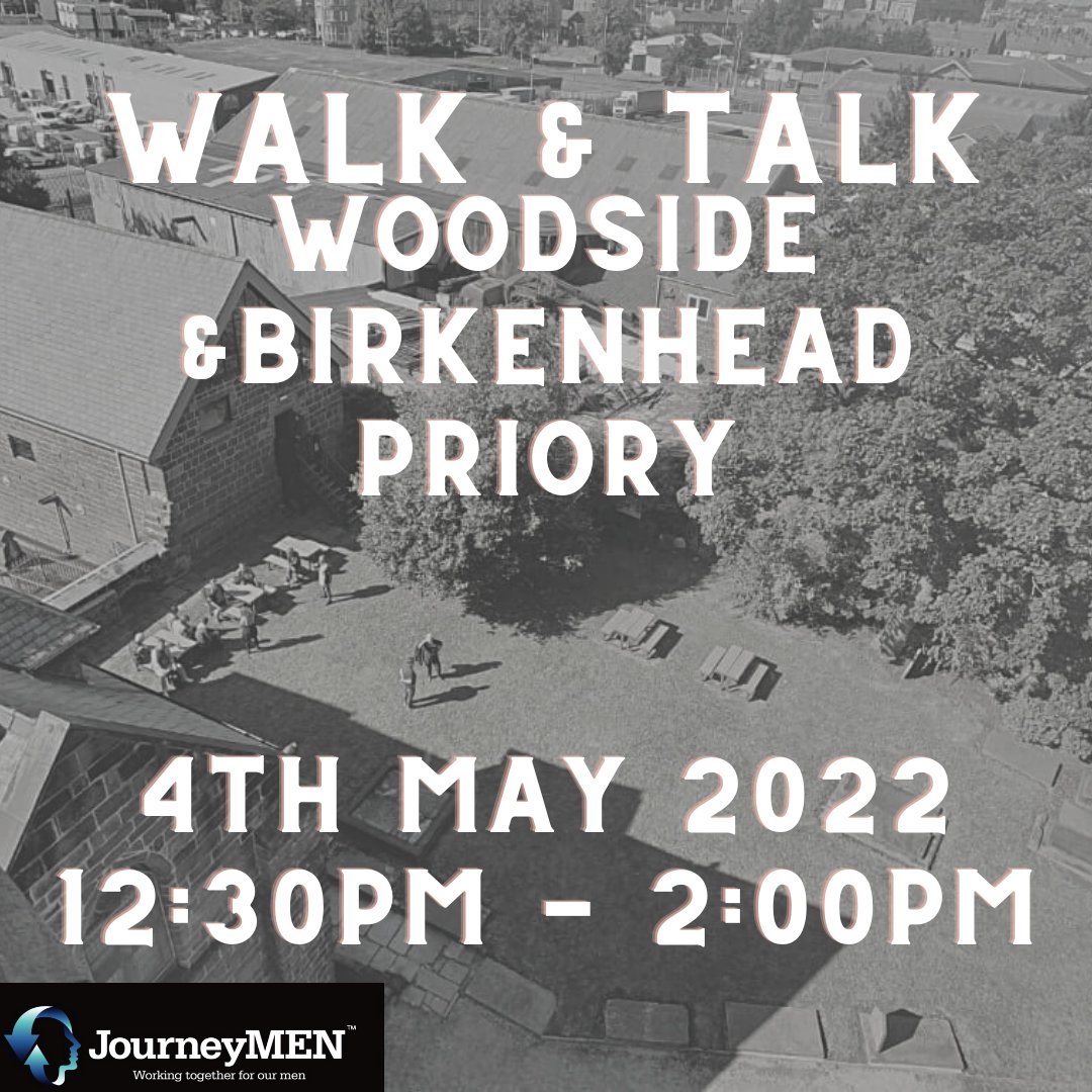 JourneyMENcic's tweet photo. Next weeks Walk &amp; Talk is we will be meeting at Woodside Ferry Terminal at 12:30pm then going onto #BirkenheadPriory with finish time of 2pm. 
Come along and enjoy the outdoors and great peer support network also.

#MentalHealth #PeerSupport #MentalHealthSupport #Wirral https://t.co/NllqhYUOSB