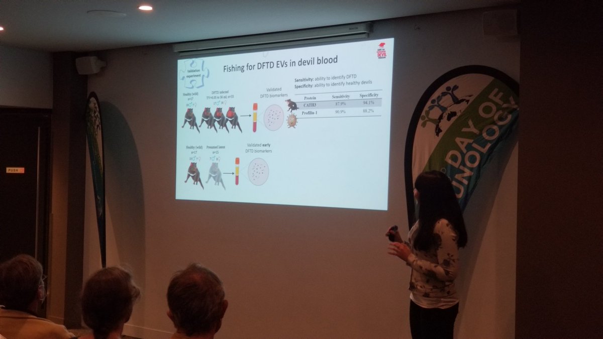 Andy Flies (@wildimmunity) on Twitter photo <a href="/CamilaEspejo19/">Camila Espejo</a> telling the <a href="/SciPubTas/">SciPubTas</a> audience about #ExtracellularVesicles in Tasmanian devil facial tumour disease. #DoImmuno <a href="/DayofImmunology/">Day of Immunology</a> <a href="/ASImmunology/">Australian and New Zealand Society for Immunology</a> <a href="/CamilaEspejo19/">Camila Espejo</a> telling the <a href="/SciPubTas/">SciPubTas</a> audience about #ExtracellularVesicles in Tasmanian devil facial tumour disease. #DoImmuno <a href="/DayofImmunology/">Day of Immunology</a> <a href="/ASImmunology/">Australian and New Zealand Society for Immunology</a>