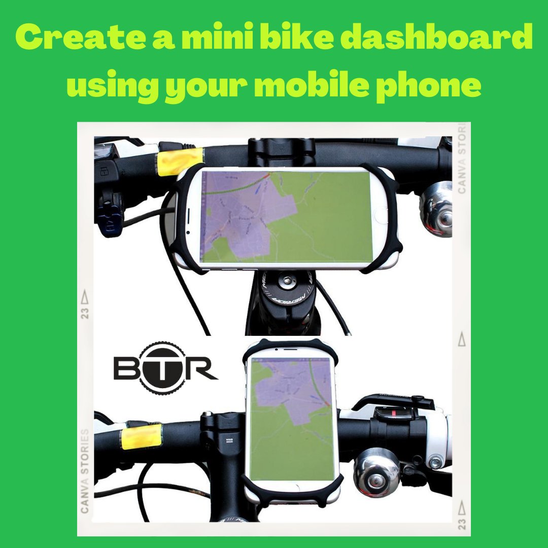 ⭐ BTR SILICONE HANDLEBAR MOBILE PHONE MOUNT 
👉 Fits All Phones &amp; Bikes
🔆 Durable one-piece silicone mobile phone fix mount - no fiddly parts to rust, split, lose or break!
🔆 Easy on / Easy off
🔆 Use portrait or landscape
🔆 Can also be used on prams, buggies, golf carts