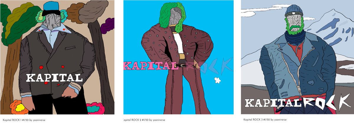 yooniverse's 3rd NFT Series
Kapital ROCK

Referring a Kapital lookbook, artist's favorite clothes brand, artist expressed NFT market as a suiseki exhibition.

enftee.com/?rand_num=&stx…

#ENFTEE #yooniverse #Kapital
