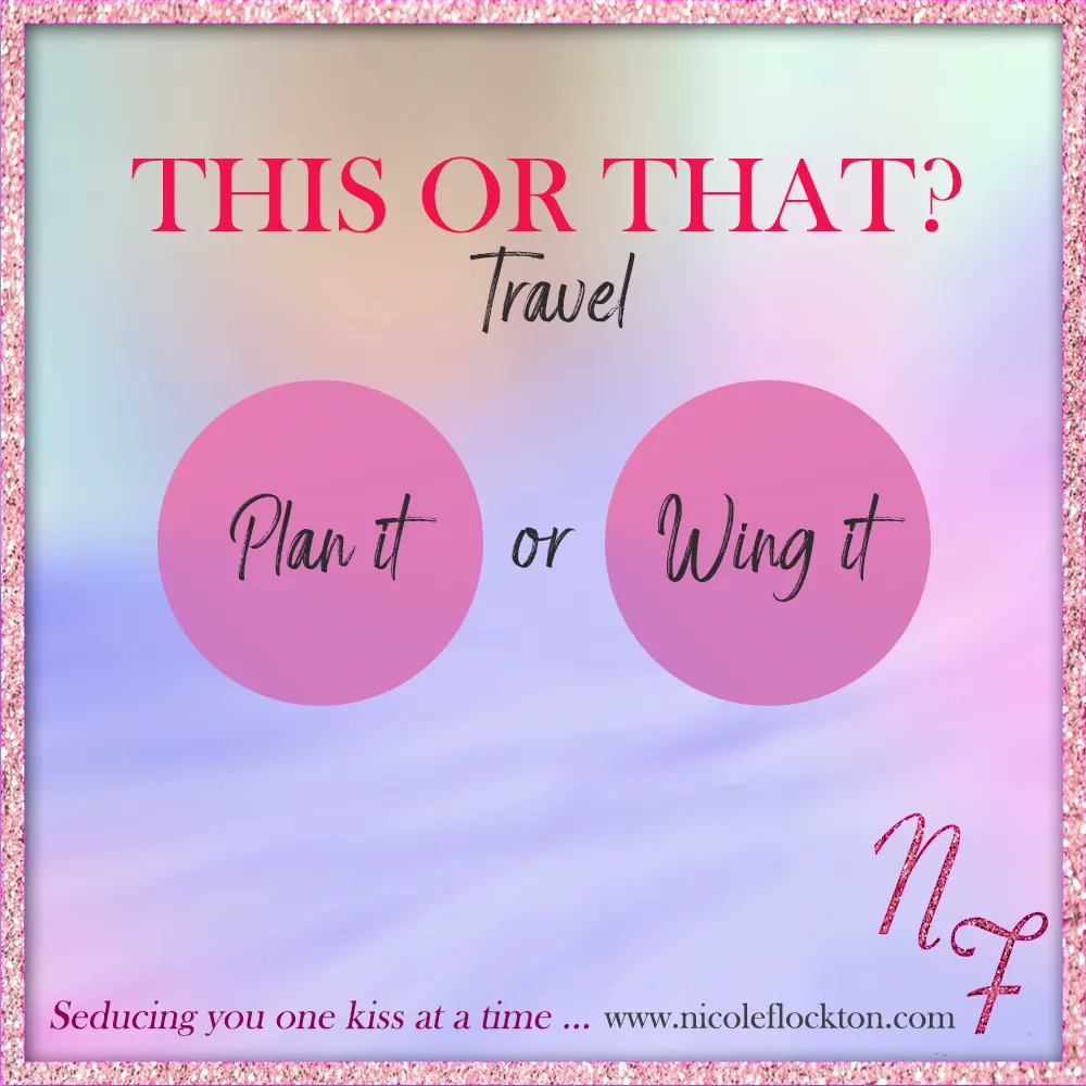 NicoleFlockton's tweet photo. #ThisorThat Travel Edition continues ...
-
-
-
#LetsPlay #PlanIt #WingIt #Games #NicoleFlockton #RomanceAuthor #Romance #comingsoon #authorlife #writerlife #authorsoffb #authorsofinstagram https://t.co/Pe8UMbpb5X