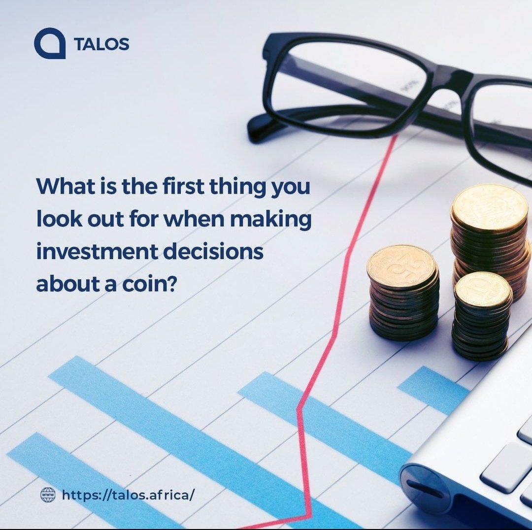 TalosAfrica's tweet photo. What'd the first thing you look at before investing in a project?🤔 https://t.co/VKkBuE9px4