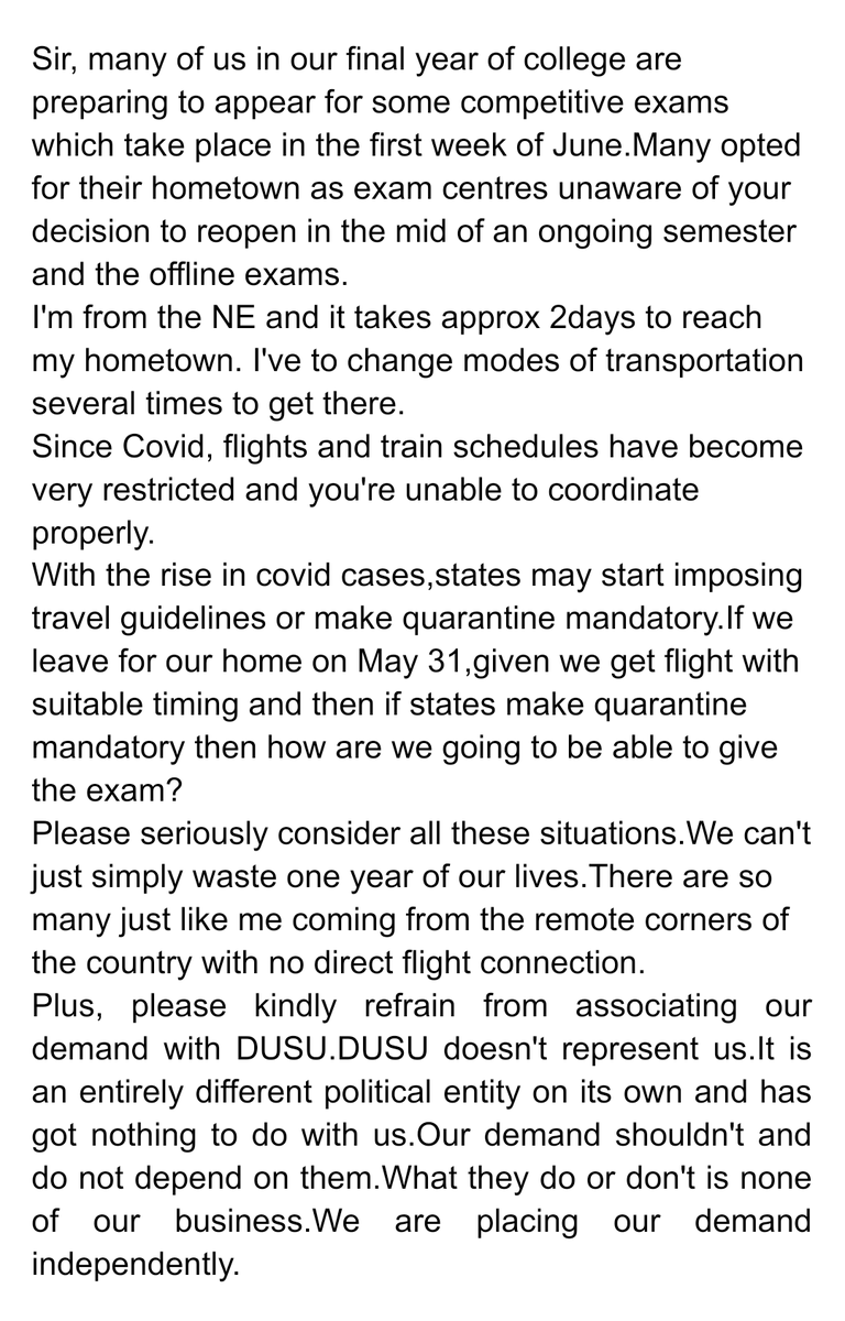 Seeker_96's tweet photo. @DiwanProf @Rajniabbiabbi @UnivofDelhi @DUSUofficial @iAkshitDahiya @DU_Teacher We still stand by our demand because we know that this is a fight against injustice and we are in the right. #DUStudentsRequestOBE #PradhanJiHelpDUStudentsWithOBE 
#OnlineExamForAllSemestersOfDU https://t.co/Qyd6SwQkN9