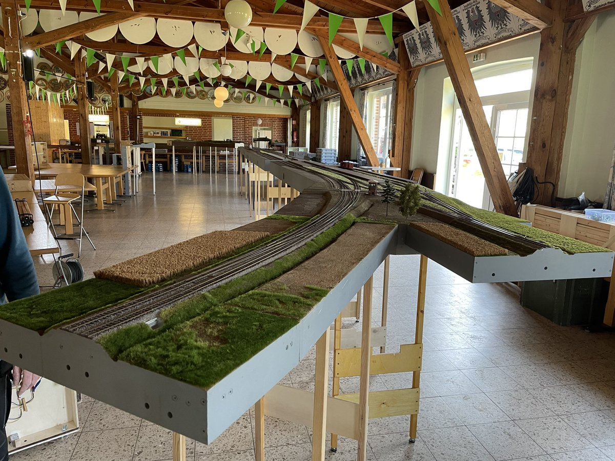 Bahnhof Hirschberg beim Aufbau des FREMO-Treffen Bardowick