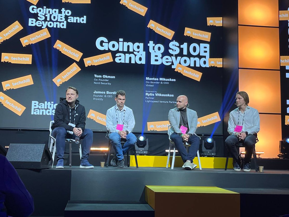 TechChill's tweet photo. When being a Unicorn is not enough for you. 10B$ and more on Meta stage now.

@tom_okman | Mantas Mikuckas | @RytisVit | James Berdigan | @nordvpn | @printify | @vinted | @lightspeedvp https://t.co/ncqDunqWG0