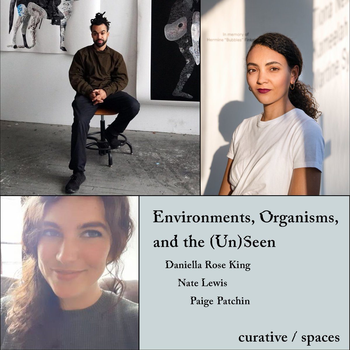 ArtHxProject's tweet photo. Fri 29th April. 10:30am-12:00pm ET. Environments, Organisms, and the (Un)Seen with Daniella Rose King, Nate Lewis, Paige Patchin. https://t.co/qYi3iZ94Ec