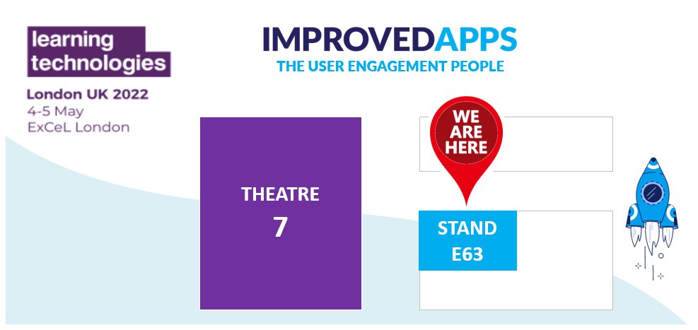 Next Wed and Thurs, 9am - 5pm you will find our team on Stand E63 at the #lt22 event. We are really looking forward to meeting you in person!

Get your free visitor pass here: lnkd.in/g37s5ex

#learningtechnologies #digitaladoption #userexperience