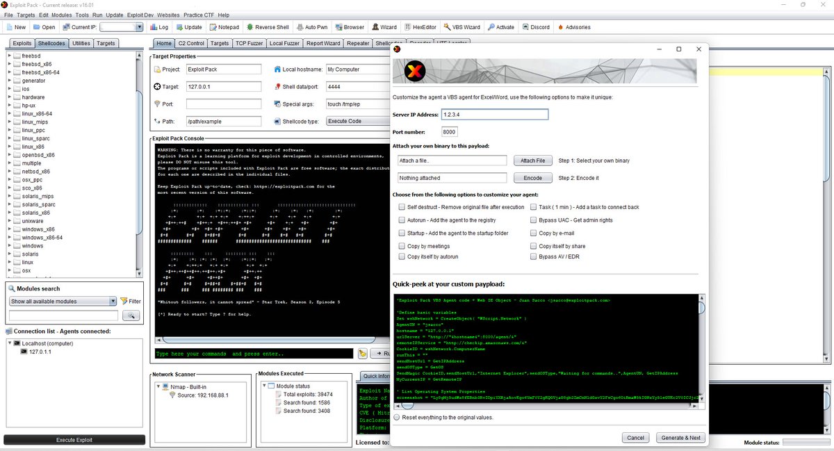 Exploit_Pack's tweet image. Exploit Pack is the best exploitation framework alternative, it has 39.000+ exploits, 0-days, and post-exploitation modules. Try it for free exploitpack.com

#infosec #CyberSecurity #informationsecurity #0day  #cybersec #CyberAttack