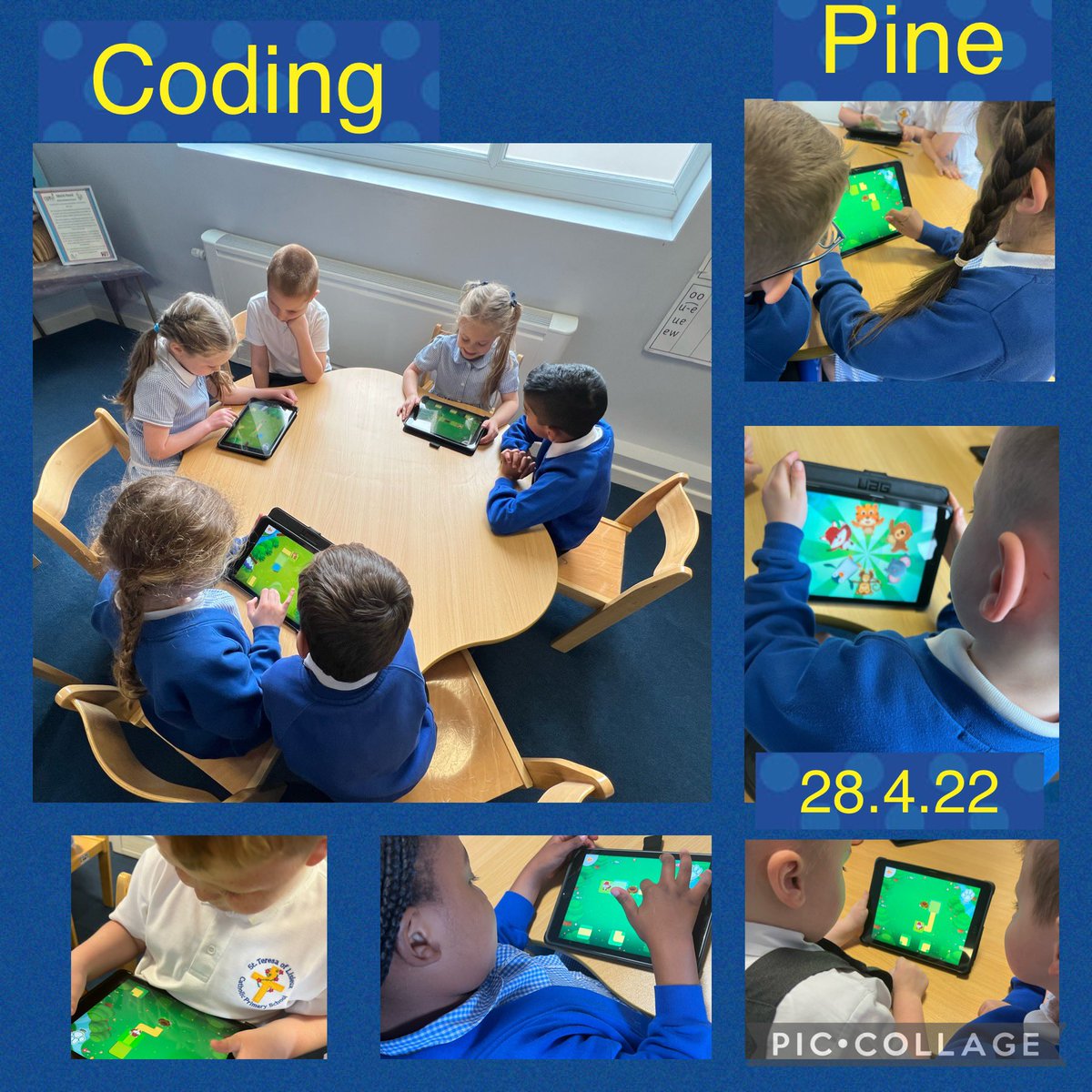 Mr_Tr1g's tweet photo. The children @year1_STOL have been learning to code this afternoon using the iPads. They have worked really hard! https://t.co/d8U7hQFlzY