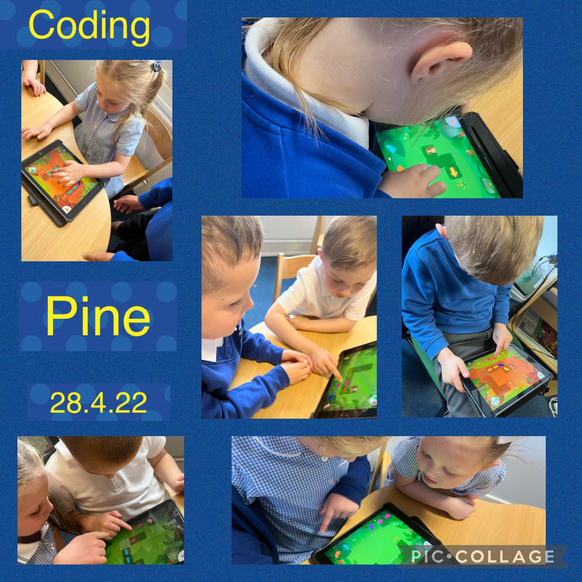 Mr_Tr1g's tweet photo. The children @year1_STOL have been learning to code this afternoon using the iPads. They have worked really hard! https://t.co/d8U7hQFlzY