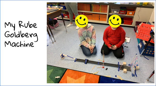 BOCES4Science's tweet photo. Thank you, Mollie Mark and her 3rd grade students at 
Clifford Wise Intermediate School in the Medina School District for sharing your Rube Goldberg machines you built after studying forces in our Invisible Forces unit! What clever, inventive machines! #B4SInvisibleForces https://t.co/vDvnVlZrrZ