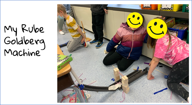 BOCES4Science's tweet photo. Thank you, Mollie Mark and her 3rd grade students at 
Clifford Wise Intermediate School in the Medina School District for sharing your Rube Goldberg machines you built after studying forces in our Invisible Forces unit! What clever, inventive machines! #B4SInvisibleForces https://t.co/vDvnVlZrrZ