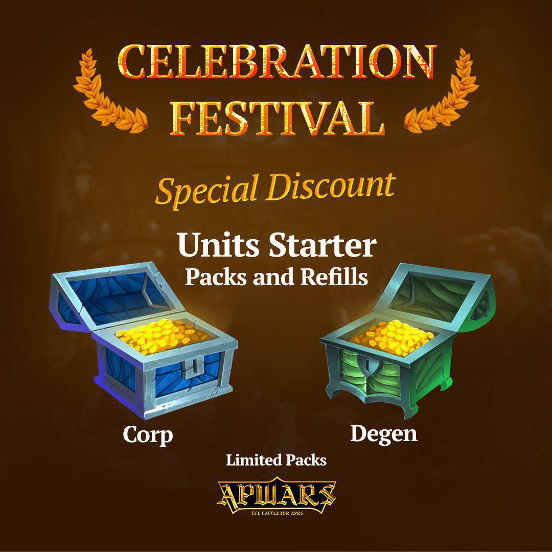 apwars's tweet photo. π€ D I S C O U N T π€
π You know you need the packs and refills!
π§ How about being well equipped?
π Go to: https://t.co/WLEsJjzUXH
#APWars #APWarsBadass #NFTGame #rpg #NFTs #GameFi #metaverse https://t.co/auWEPHvtSZ