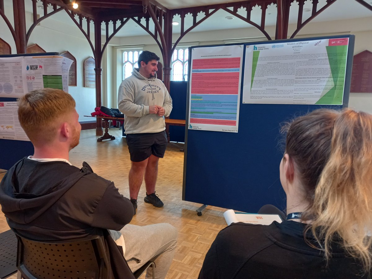 We are so proud of our UCJ Sport students who presented their research at the first Higher Education Sport Poster Presentation Conference to their peers, Catriona &amp; Libby from <a href="/JerseySport/">Jersey Sport</a> and John &amp; Son from <a href="/JerseySportFd/">Jersey Sport Fd</a>