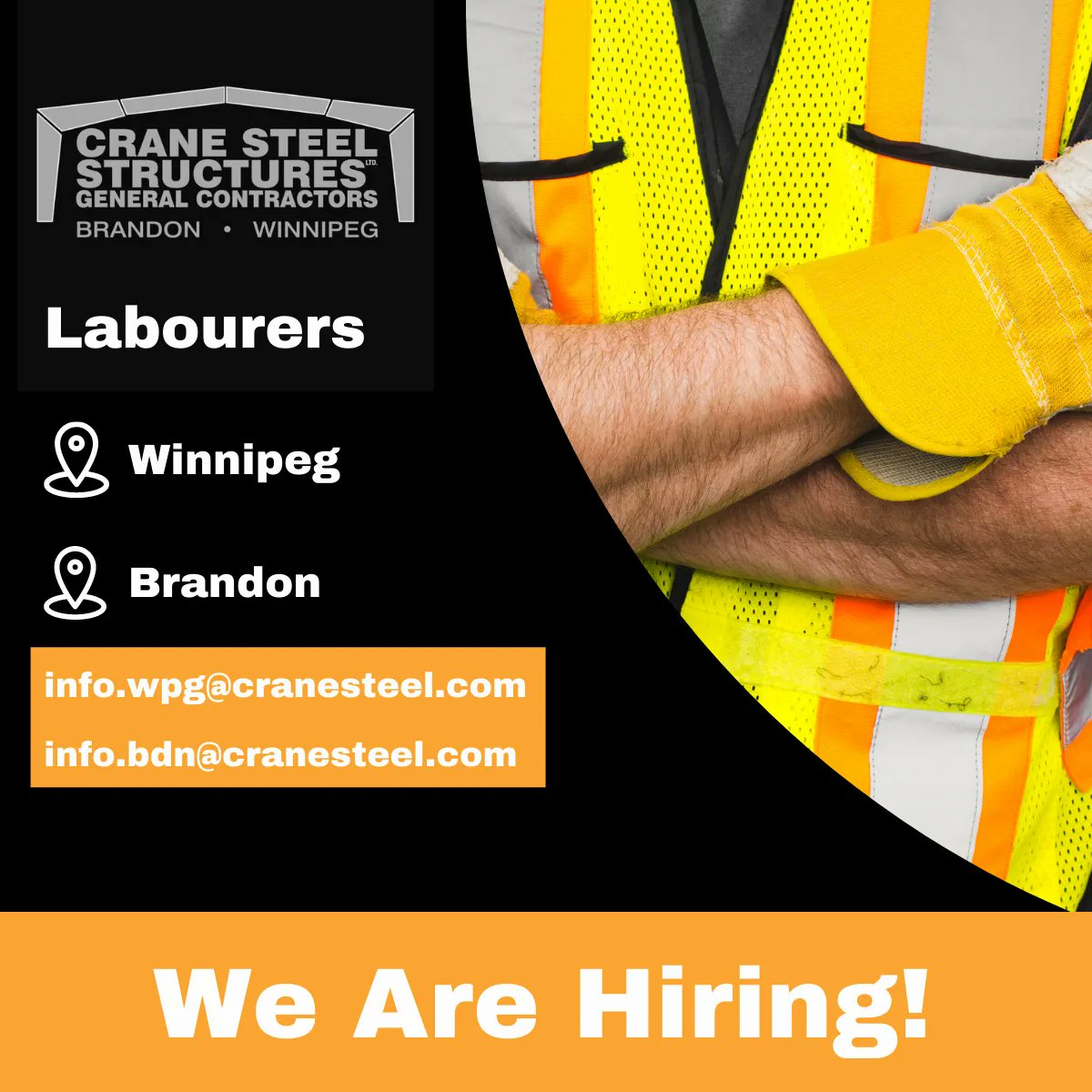 crane_steel's tweet photo. We're hiring for multiple positions! 🤝

Crane Steel is a local family business with a passion for community. When you work with us, you become part of our family. 

Apply today using our Facebook "Jobs" tab
OR
Email your resume to the respective addresses!

#constructionjobs https://t.co/qeoBRhqJ4A
