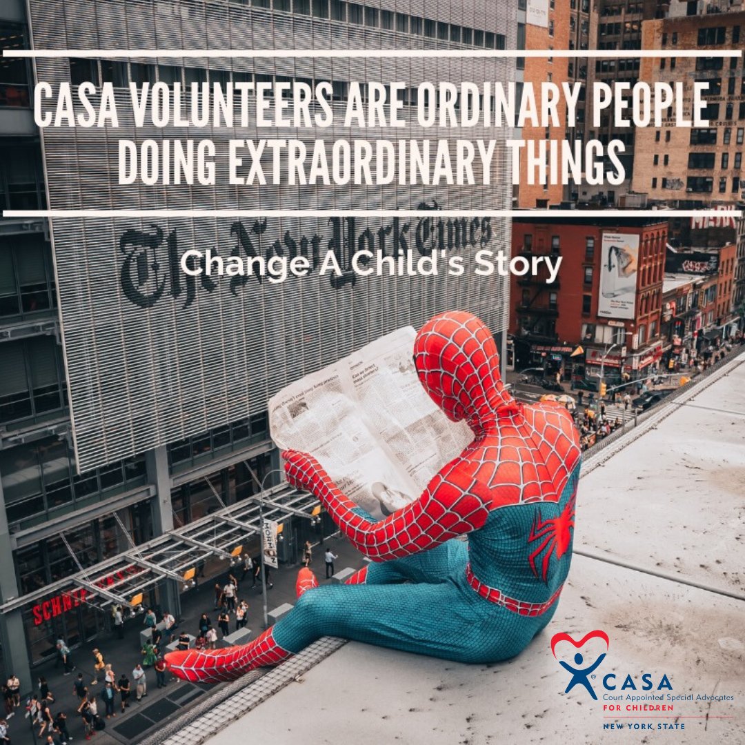 CASANYState's tweet photo. Happy #NationalSuperheroDay! You too can be a superhero by becoming a #CASAvolunteer to support a child and family that needs your advocacy! Check out our website to find out how you can #ChangeAChildsStory! #casaadvocacy #casaadvocate #casaadvocatesforchildren https://t.co/i6qJoJ1cYz