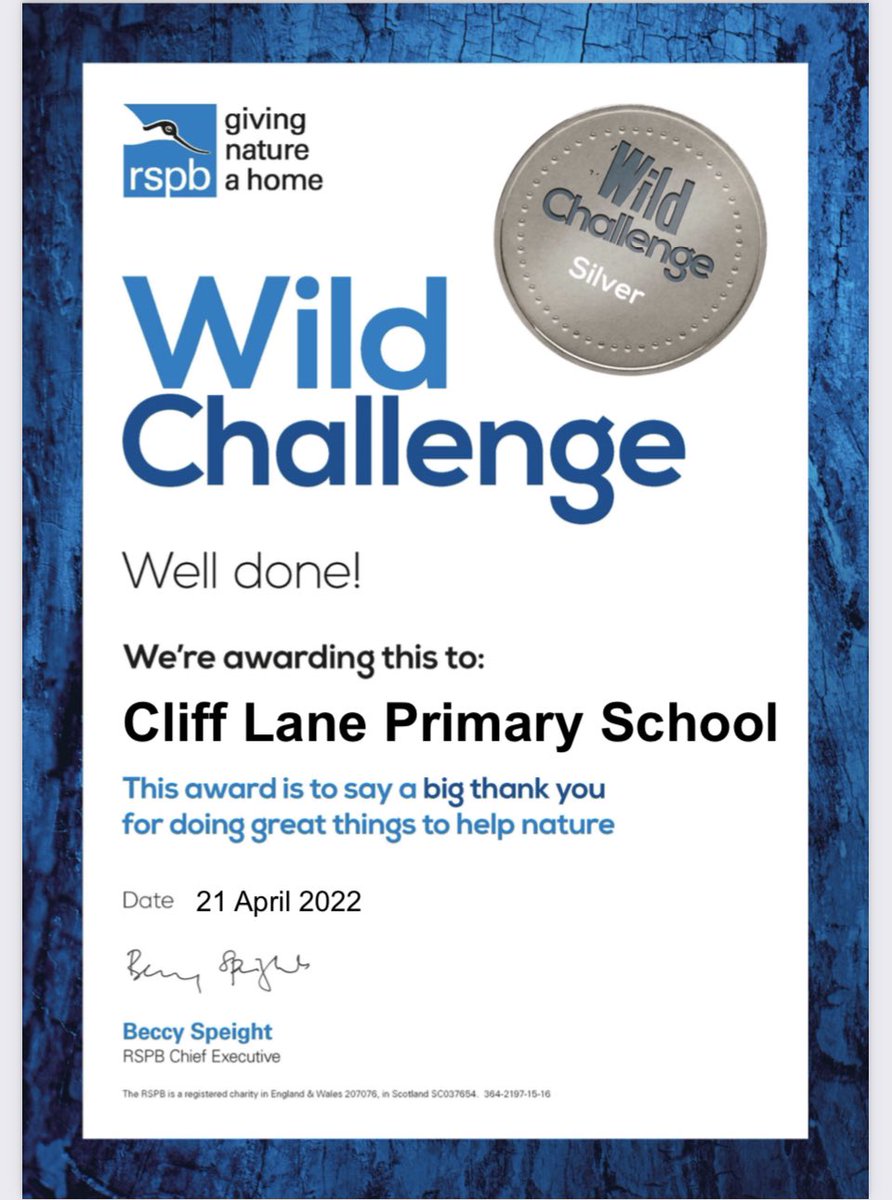 We are very proud to announce we have now reached our SILVER #rspbwildchallenge award for our contribution to nature and wildlife through our forest school sessions. Congratulations to @BadgersLane and @LaneOtters for helping us achieve this 🥈🌳 next we are going for GOLD!