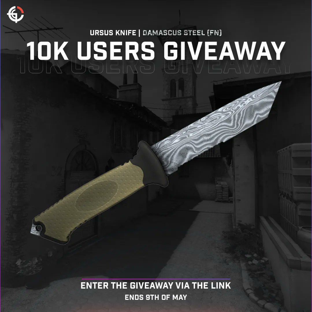 e_goapp's tweet photo. E-GO APP has now reached over 10k registered users! 🎉🎉

We are giving out a CS:GO Knife to one lucky winner to celebrate this achievement! 🎁

💥 The winner gets ★ Ursus Knife | Damascus Steel (FN) 💥

Enter here 👉 https://t.co/MvCAWDlpx1 https://t.co/MmyQuSvlQA