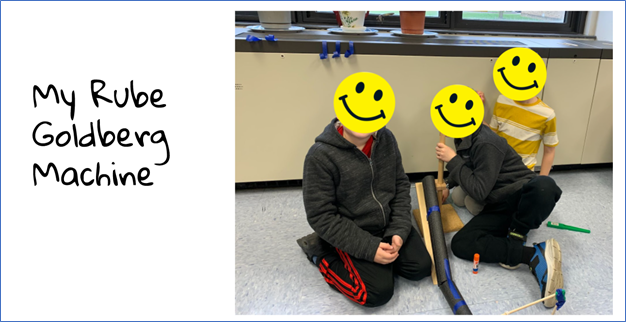 BOCES4Science's tweet photo. Thank you, Mollie Mark and her 3rd grade students at 
Clifford Wise Intermediate School in the Medina School District for sharing your Rube Goldberg machines you built after studying forces in our Invisible Forces unit! What clever, inventive machines! #B4SInvisibleForces https://t.co/7QmI65dw7H
