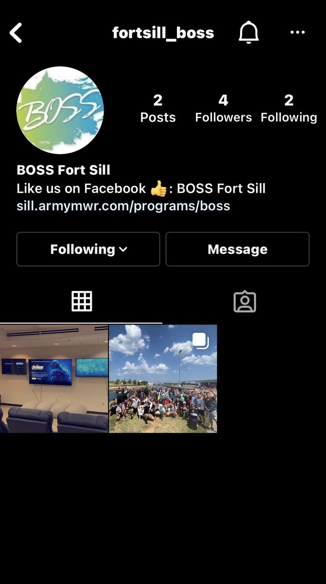 FtSillBOSS's tweet photo. We have an instagram account finally!
@OfficialFtSill @ArmyMWRBOSS @7Fires3 @75thFA_BDE @CSM_Mac @31stADA @3Adabde @Reynolds_AHC @428THBDE @434FA_BDE @434X_D7 @Ft_Sill_MWR https://t.co/1Ug0LPlWJi