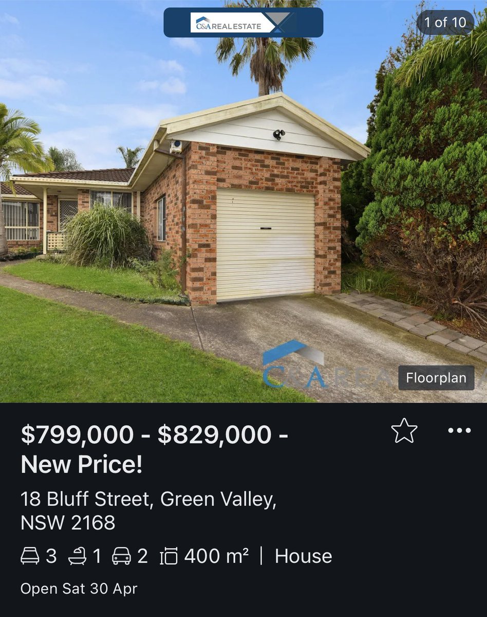 HUK_EB's tweet photo. @pankit16 Green valley. Was originally advertised for $888k in Feb 22. https://t.co/eA0dMWQa58