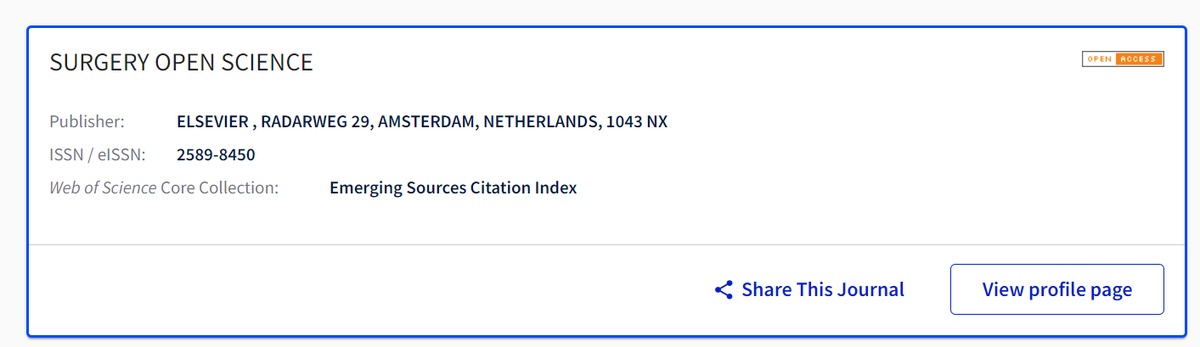 🎊🥳 SOpen is officially in the Emerging Sources Citation Index. 

🚂🚂 Next stop: Impact Factor 🚂🚂