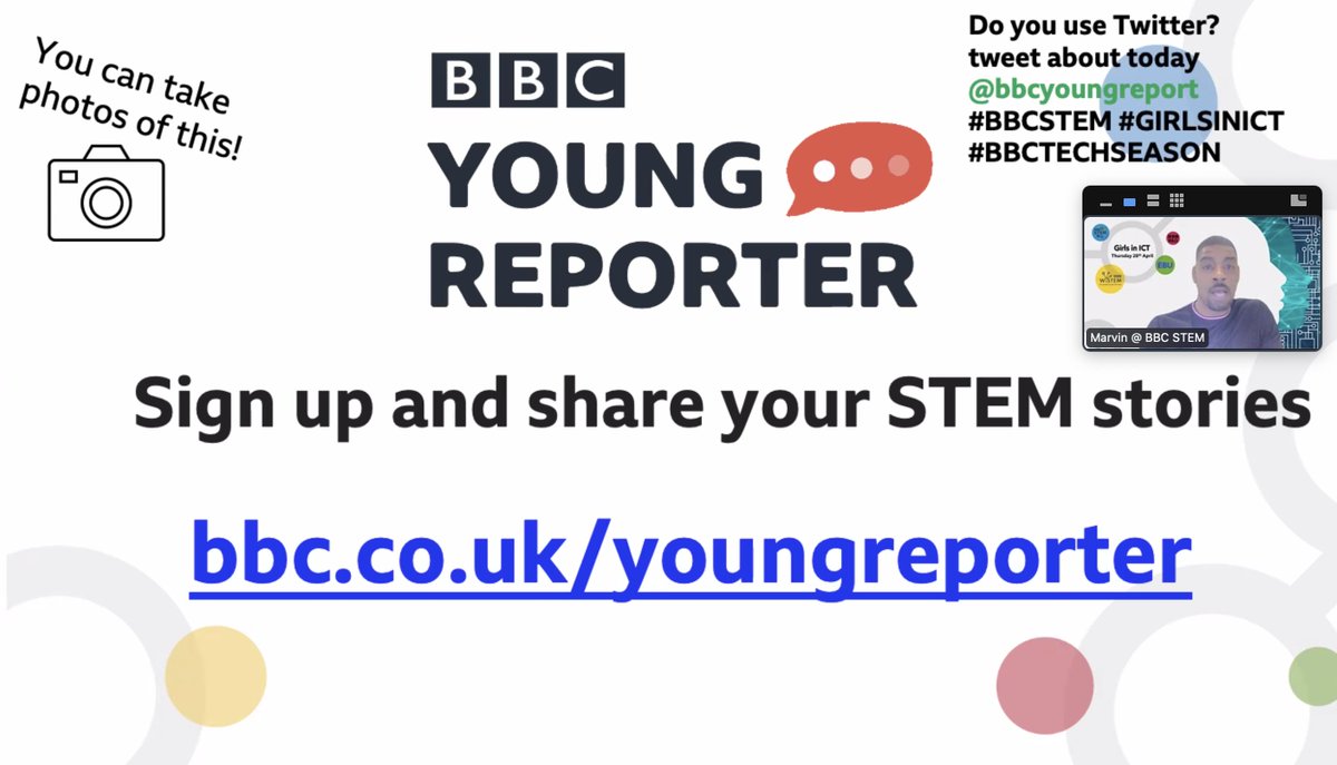 Sign up at @BBCYoungReport to share your STEM stories 📺📻📰 #BBCSTEM #BBCTechnologySeason #GirlsinICTDay2022