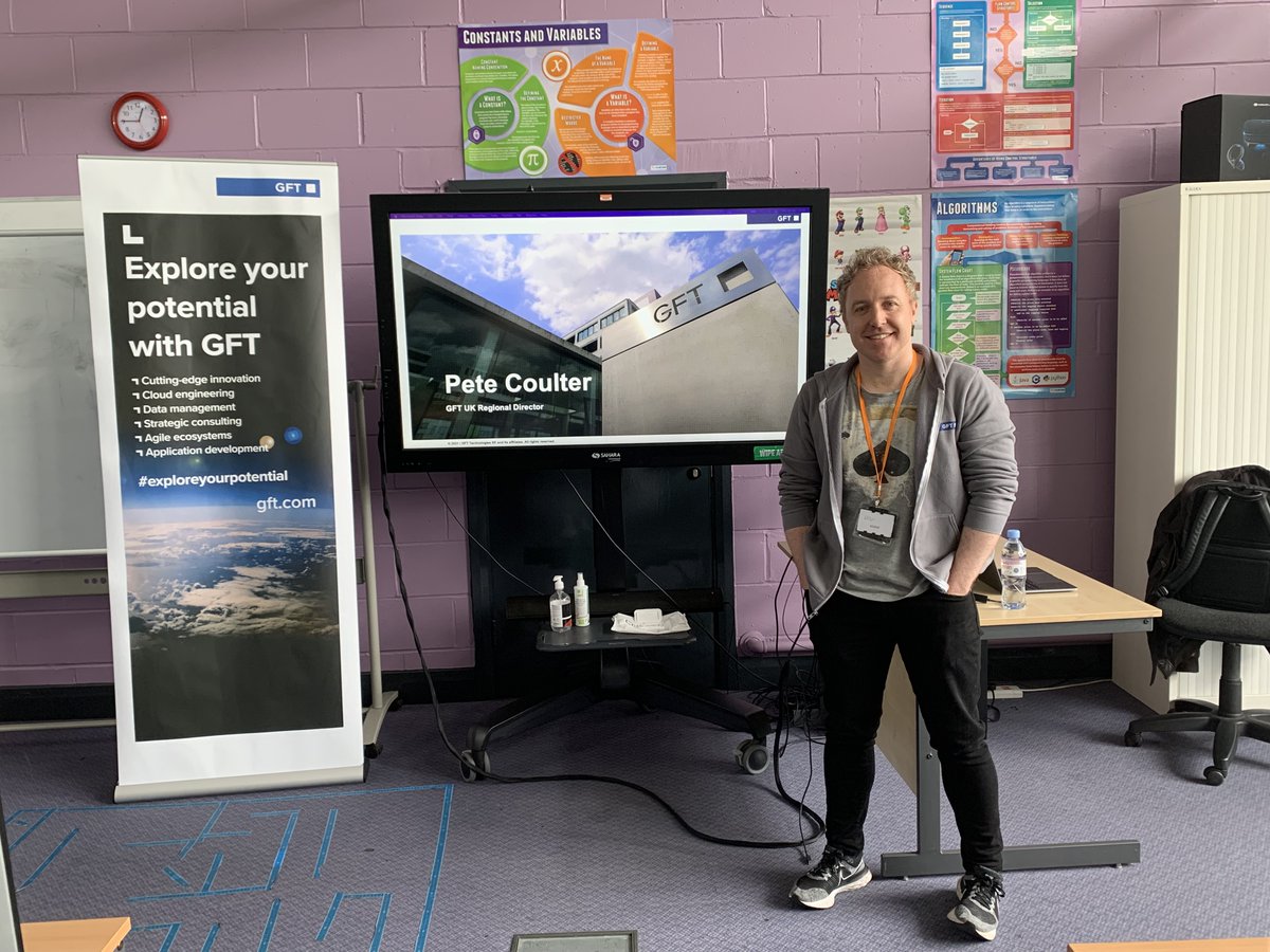 💭Our own Pete Coulter delivered a talk to students today at <a href="/TheMcrCollege/">The Manchester College</a> on career opportunities in the #tech industry.

✔️Pete spoke about his own experiences as well as how GFT are building something great in Manchester.

#teamgft #exploreyourpotential #future #GFTUK