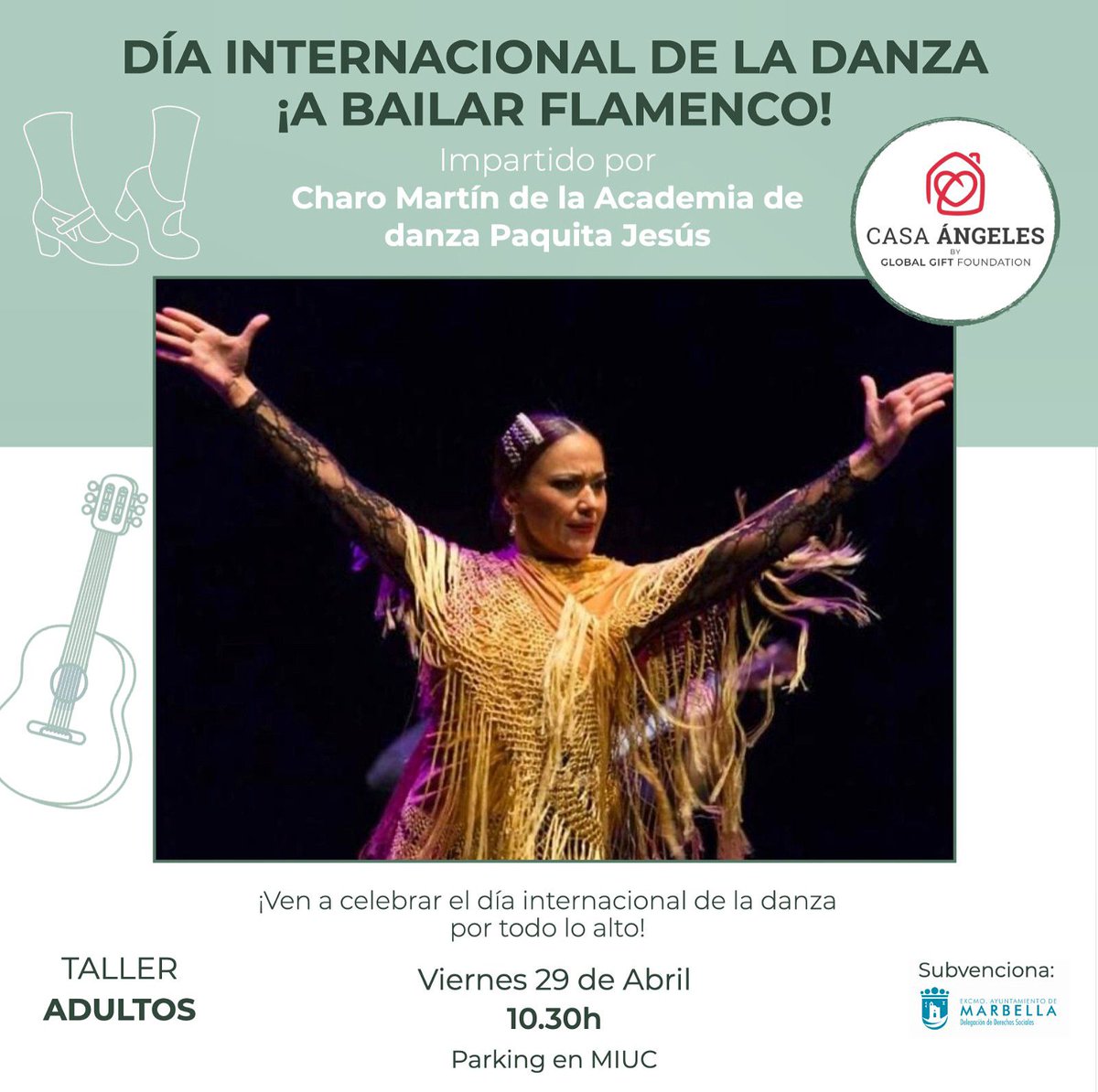 CHAMARCAS's tweet photo. ¡¡¡CELEBRA EL DÍA INTERNACIONAL DE LA DANZA COMO SE MERECE!! Con Charo Martin ¡¡APÚNTATE EN EL SIGUIENTE ENLACE!!! https://t.co/a3e988OVY0
.
#EscueladeBaile #PaquitaJesús  #tucursodebaile  #vamosquenosvamos  #queelritmonopare #Chamarcas  #ponteenforma #danza  #baile #flamenco https://t.co/CC8YYDdW3H
