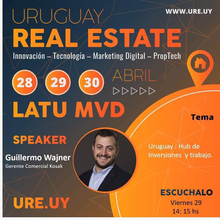 Mañana en la Feria Uruguay Real Estate de #Opcioninmobiliaria estaremos charlando sobre Uruguay: Hub de Inversiones y Trabajo, desde la experiencia inmobiliaria.