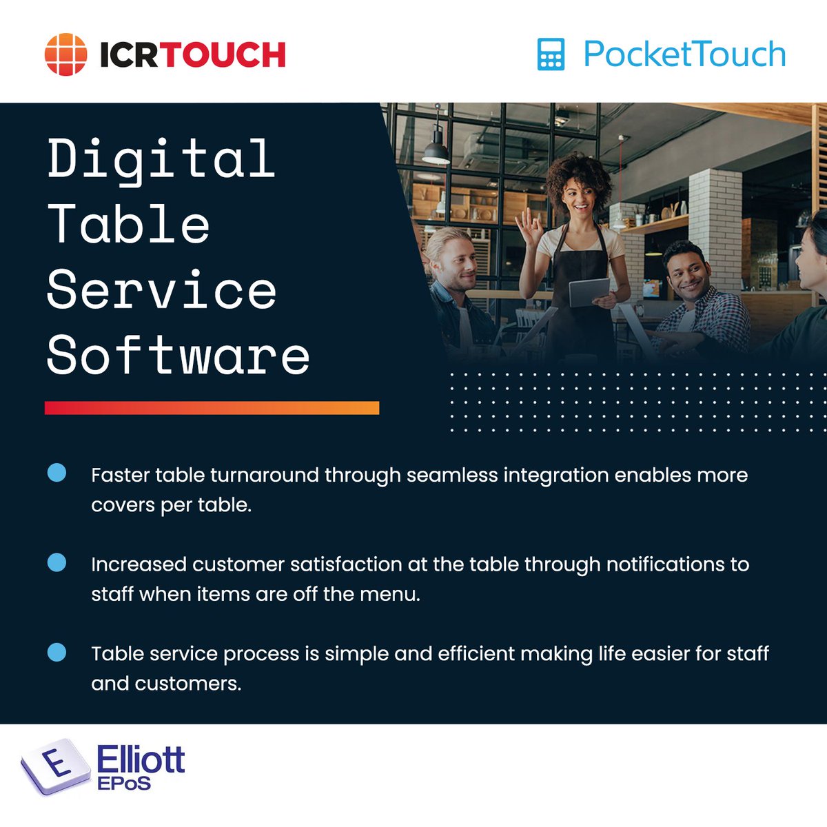 The ideal answer to speedy, accurate service. No more forgotten items, quicker turnaround of customers, everybody's happy! Call today to find out more 0161 443 2003 <a href="/icrtouch/">ICRTouch</a> <a href="/NQManchester/">Northern Quarter MCR</a> #epos