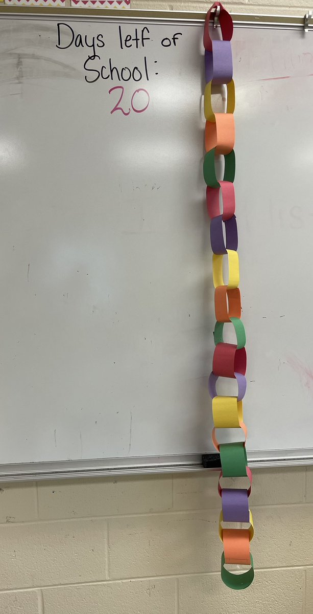 We’ve began counting down the days to end of the year! 

20 days left in first grade!
#firstgrade #erd #tigers