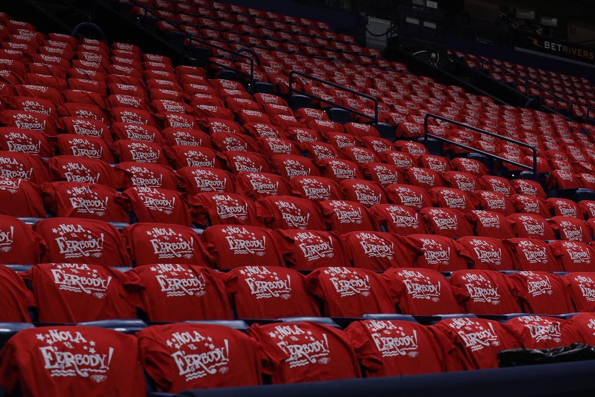 PelicansNBA's tweet photo. NOLA vs. E’erbody tonight 🗣

#OneNOLA https://t.co/59F6UNyiHx
