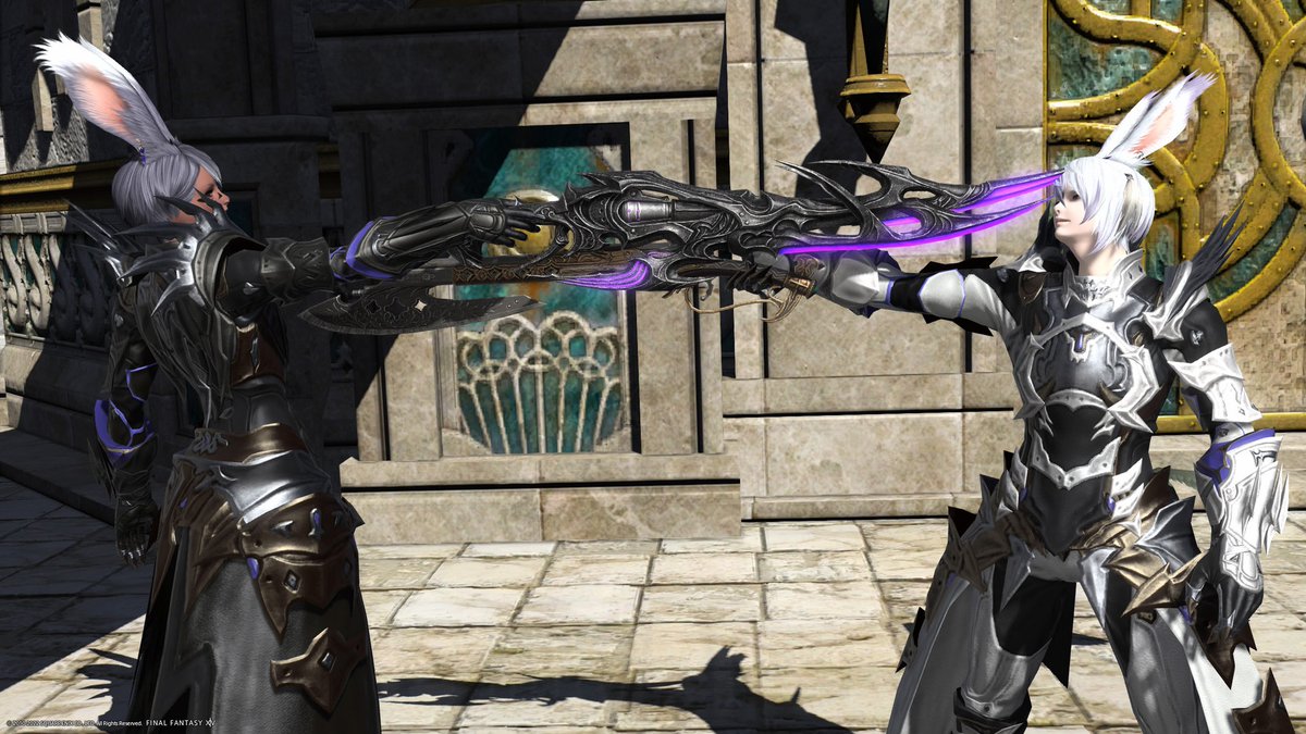 rezzurant's tweet photo. Looks like we got a good old fashioned tank stand off!

#FinalFantasyXIV #FFXIV #ffxivsnaps #viera #PS5 https://t.co/koyS8aow5H