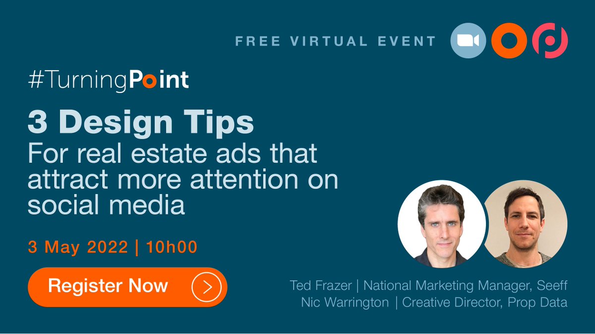 flowlivingcom's tweet photo. 🎦 Join us live on 3 May at 10h00 for episode 2 of the #𝗧𝘂𝗿𝗻𝗶𝗻𝗴𝗣𝗼𝗶𝗻𝘁! In this next instalment of our popular live webinar, we’ll reveal our top 3 design tips to get your real estate ads noticed on social media 💪

REGISTER NOW: https://t.co/DrVNetcsxb https://t.co/ZjBPgzFZLB