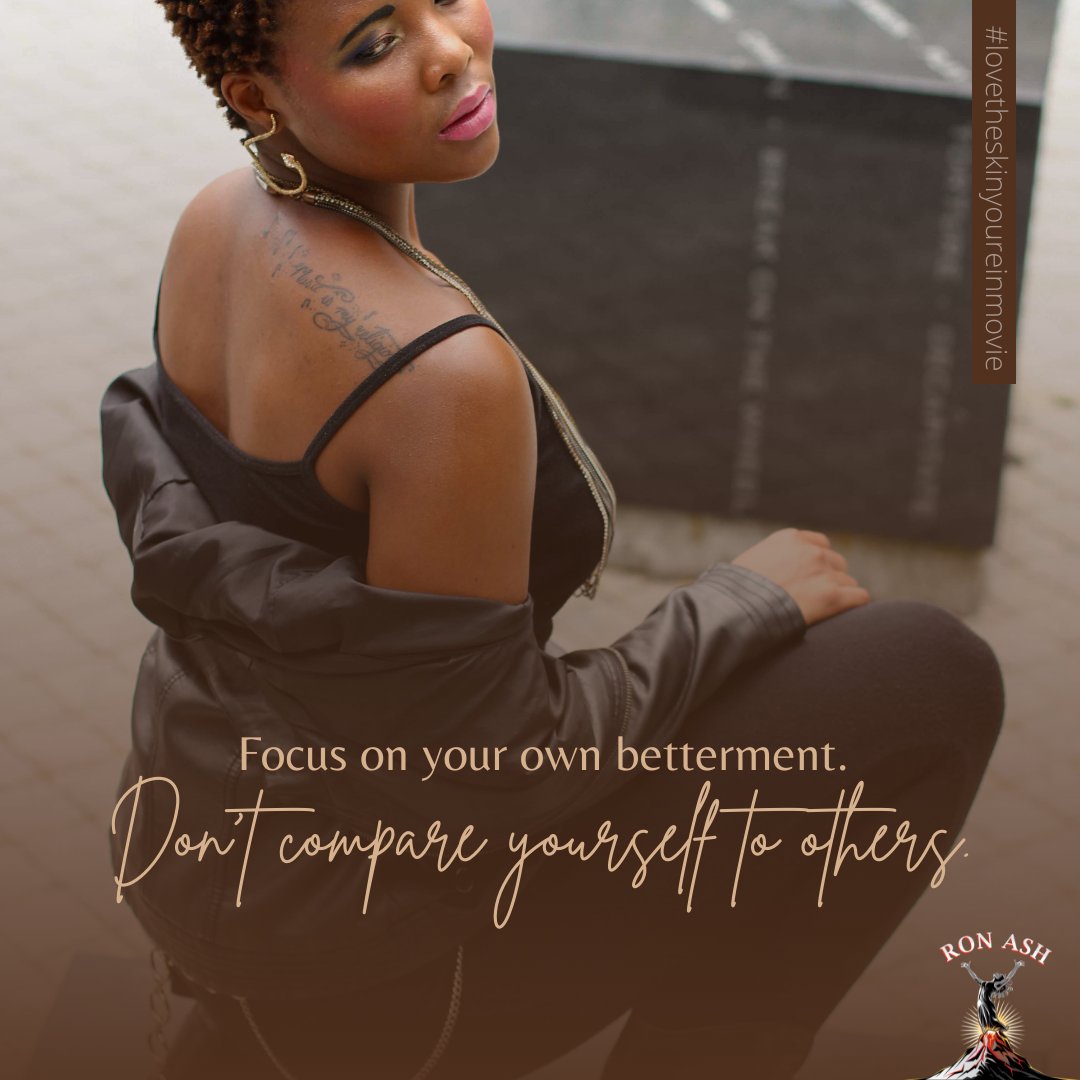 RonAshLLC's tweet image. There’s just no point in comparing yourself to anyone else on the planet because there’s only one you. Rather, focus on loving yourself and your journey. The shift of energy, alone, will help you feel free and at peace. #selflove
#lovetheskinyoureinmovie