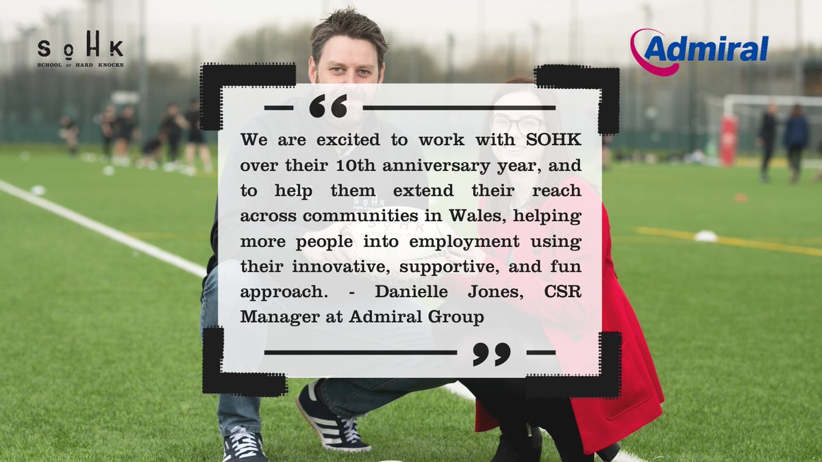 NEW PARTNERSHIP! We're so excited to announce that <a href="/AdmiralUK/">Admiral</a> will be partnering with #SOHKCymru in celebration of our 10th anniversary! Their COVID-19 Support Fund will help us expand our reach in #Wales. 

Pictured: Andrew Cotton and Chloe Jones

#partnership #Admiral #SOHKis10