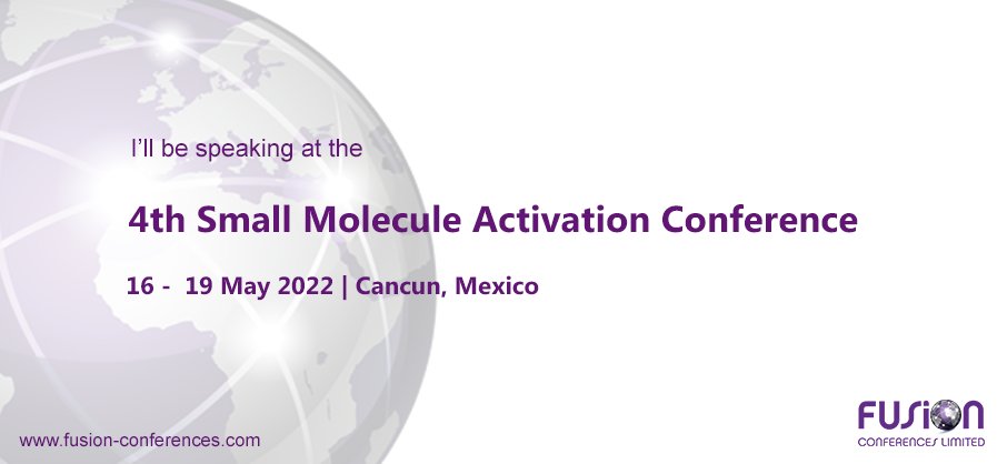 I'm delighted to speak at the <a href="/Fusion_Conf/">Fusion Conferences</a> 4th Small Molecule Activation Conference #SMA2022 in Cancún next month! Looking forward to my first in-person conference since two years and presenting parts of the final project of my doctoral studies.