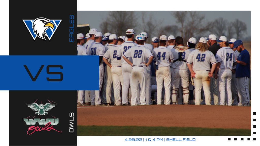 WBUEAGLES's tweet photo. One More Time At Home

📍 Shell Field
🆚 @wwuowls
⏰ 1 &amp; 4 p.m.
📊 G1: https://t.co/jU9MR5xFYz
📊 G2: https://t.co/kaozugsUpb
💻 https://t.co/yS9tsm7Bgz https://t.co/BVVXMAERug