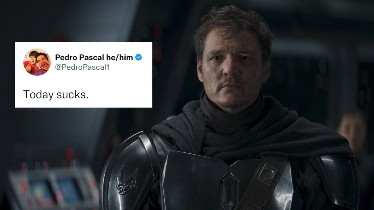 djarinarchives's tweet photo. din djarin &amp; pedro pascal tweets.

#TheMandalorian https://t.co/v0HGlOktfE