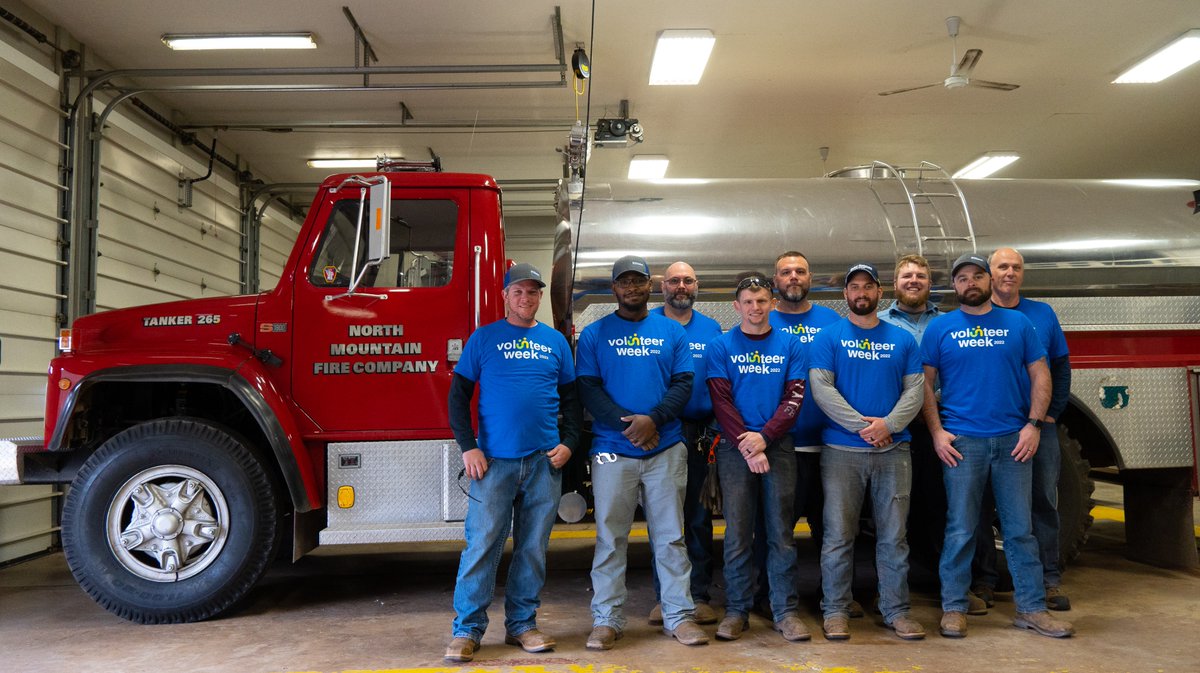 Employees showed appreciation to first responders by removing shrubs and cleaning the grounds of the North Mountain Volunteer Fire Company in Benton, Pennsylvania. #VolunteerWeek #EnergizingCommunities