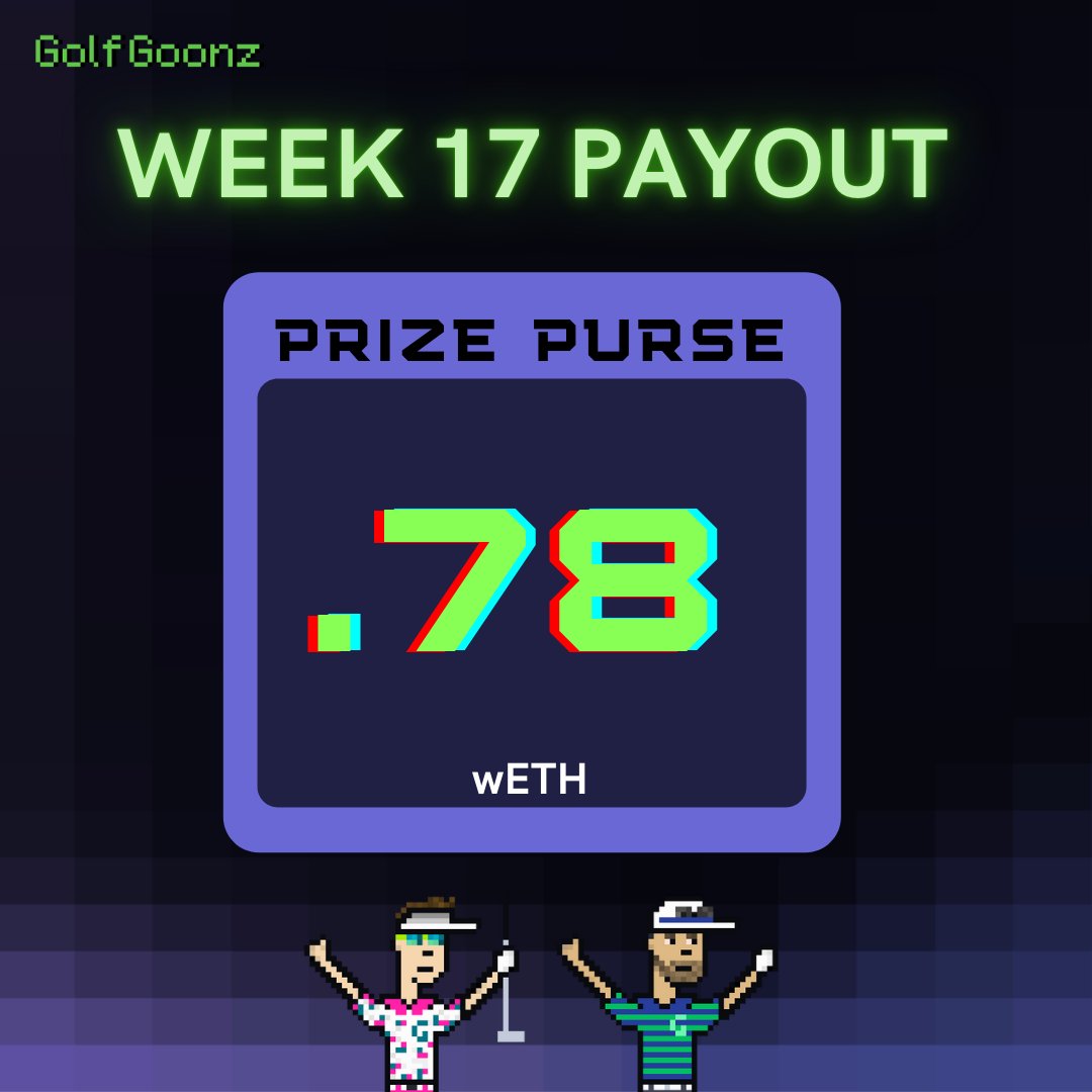 TheGolfGoonz's tweet photo. PRIZE PURSE for Week 17 GOLF GOONZ!! 

Discord for more information on our UTILITY and how to get involved with the Golf Goonz 🚀

Links in bio.

Goonz Baby Goonz Baby 🔥
 
#NFT #NFTs #PolygonNFT #NFTCommunity #Golf #FORE #golfer https://t.co/TABuWWttql
