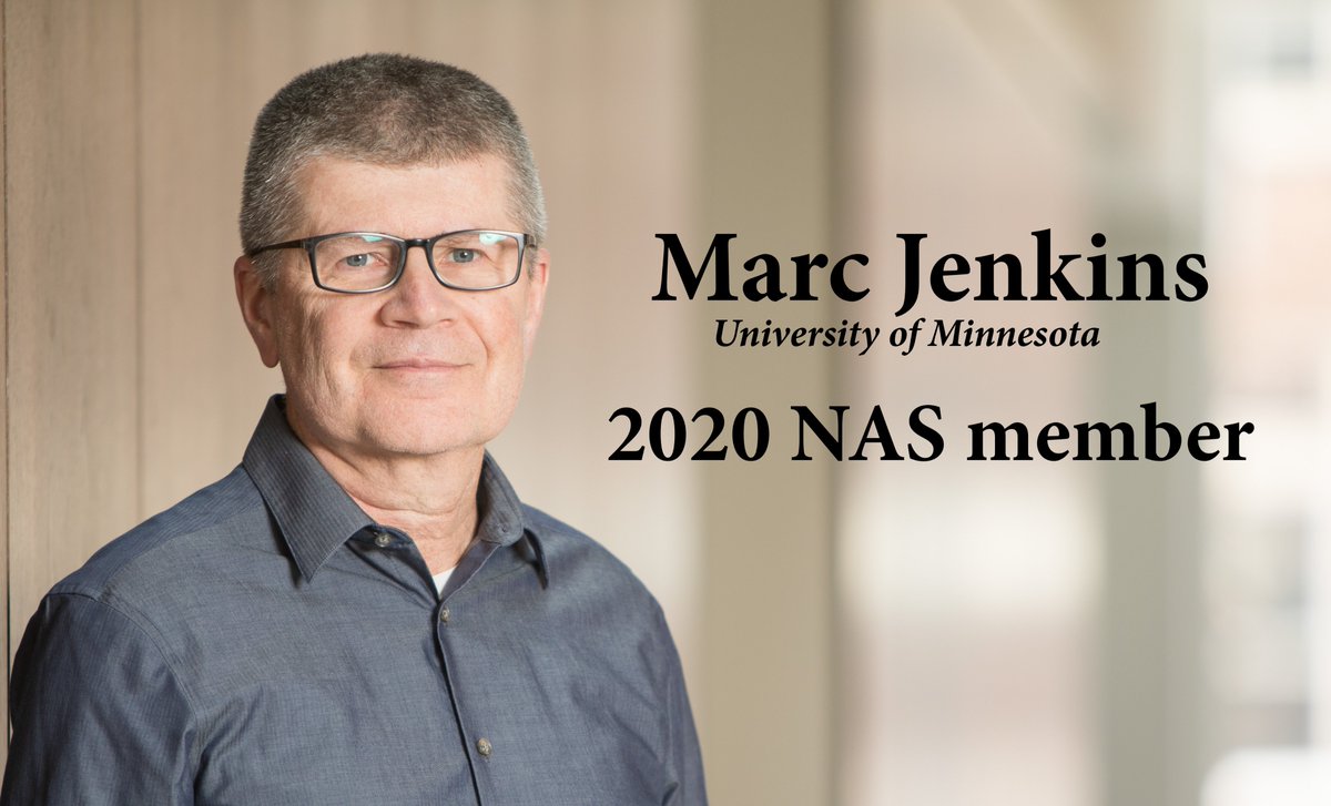 Dr. Marc Jenkins will be introduced to colleagues in the National Academy of Sciences and sign the "Registry of Membership"  at the 159th Annual Meeting today at noon.  Watch the webcast here: z.umn.edu/7pd7 
#CFIproud