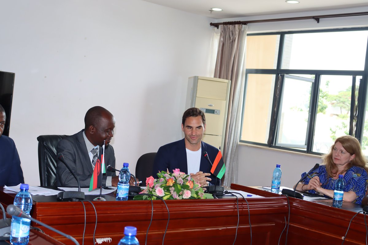 ParliamentofMw's tweet photo. Roger Federer @rogerfederer, tennis star and President of the Roger Federer Foundation (RFF) @rogerfedererfdn met with the Social and Community Welfare Committee this morning to discuss how his foundation can work with Parliament on issues of Early Childhood Education (ECD). https://t.co/xCA3GG73IM